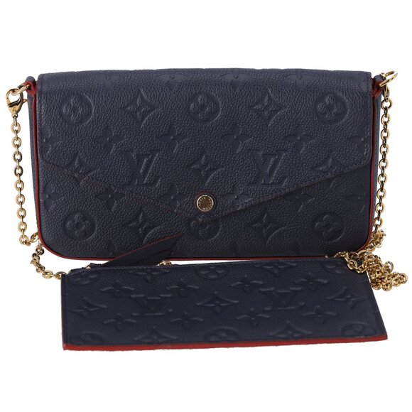 Louis Vuitton Pouchette Felice Monogram Empreinte Wallet Crossbody Marine Rouge - Picture 1 of 5